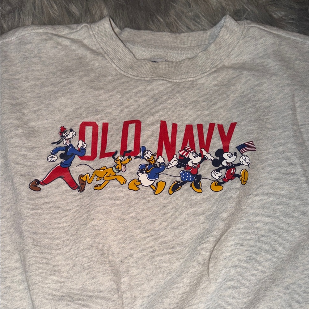 Old Navy Light Gray Cartoon Sweatshirt - Picture 3 of 5